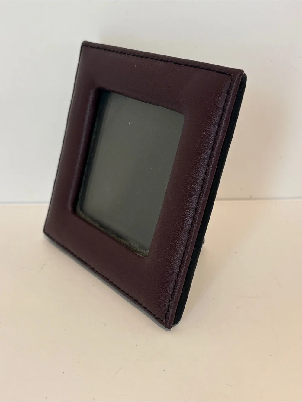 Leather Tablet Stand Frame - Burgundy 4x4